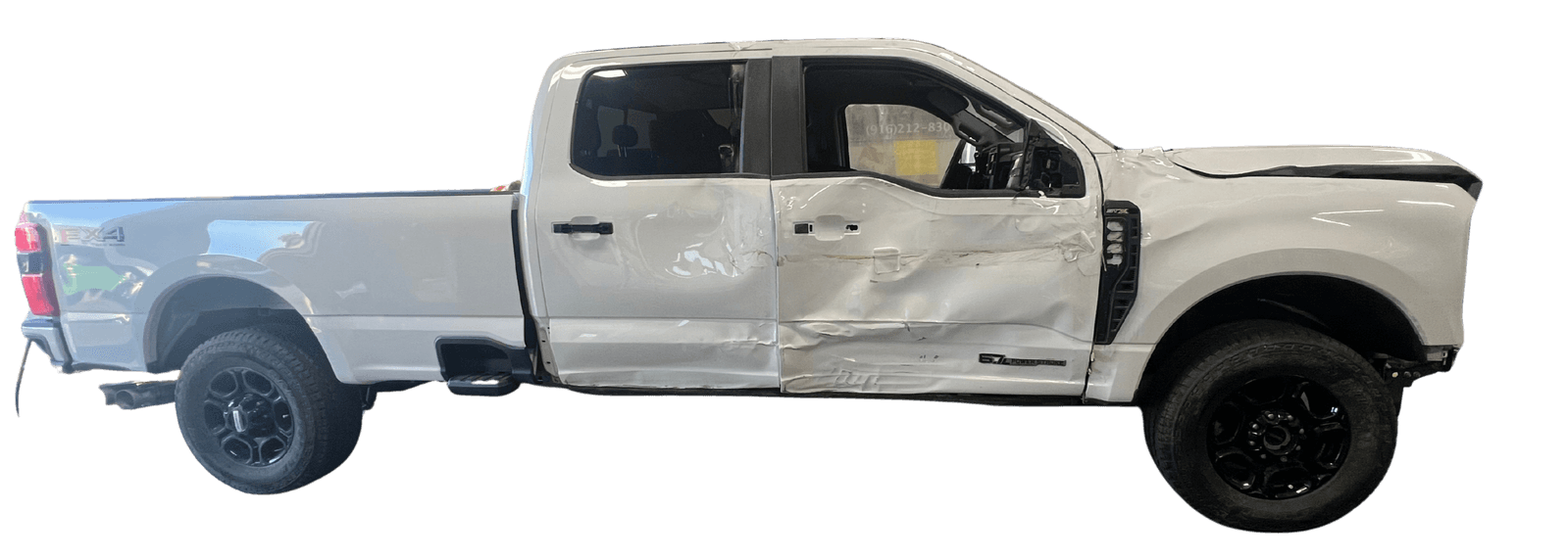 Ford Super Duty with collision damage