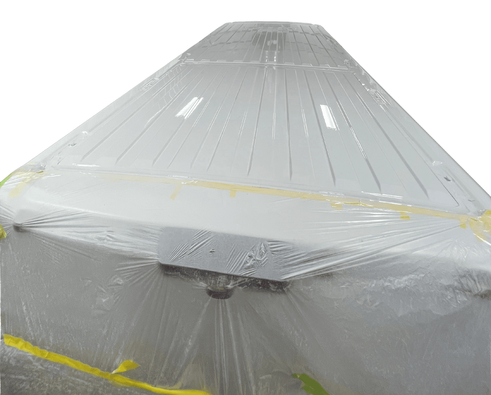 Truck roof freshly painted